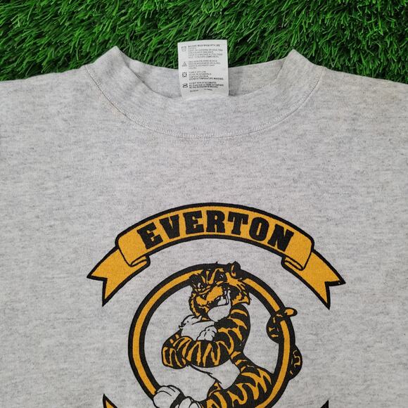 Vintage 90s Everton Tigers Basketball Sweatshirt XL 24x25 Boxy - Picture 9 of 14
